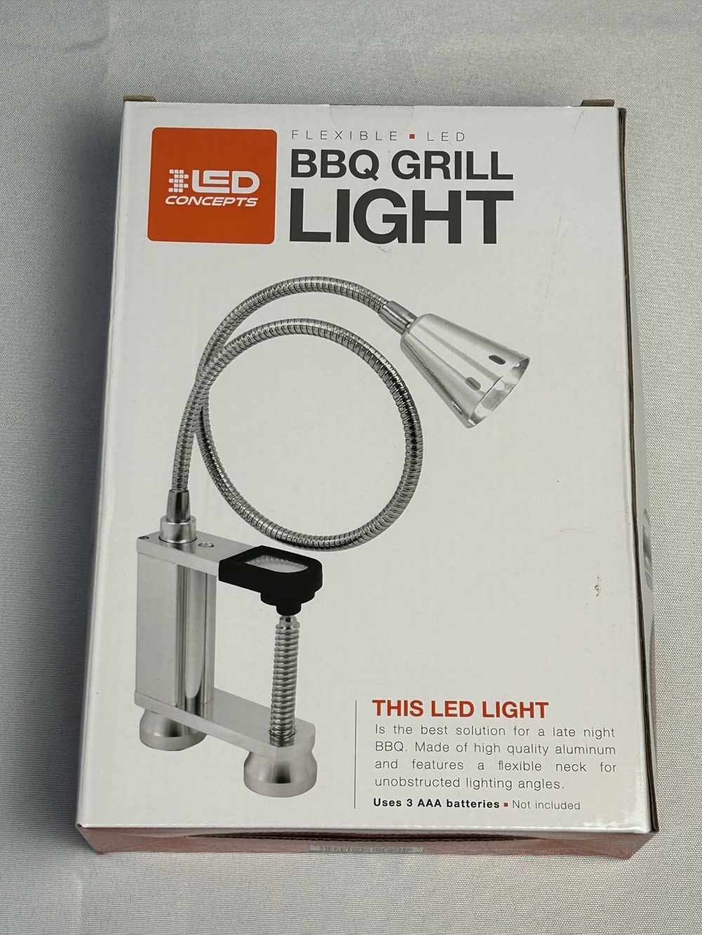 LED Concepts BBQ Grill Light Flexible Gooseneck LED Adjustable Clamp New in Box